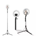 L06 Wireless Bluetooth Portable 8 Inch LED Ring Photography Tripod Stand- Portable