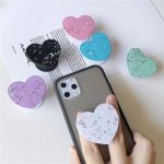 Love Heart Glittered Pop Sockets