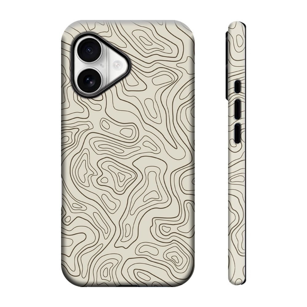 Minimalist Topographic Line Art - iPhone 17 Series