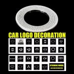 Car Steering Glitter Logo Sticker