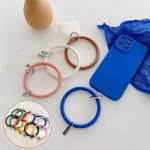 Silicone Solid Color Mobile Phone Pendant Bracelet