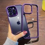 Purple Camera Armor Transparent Case