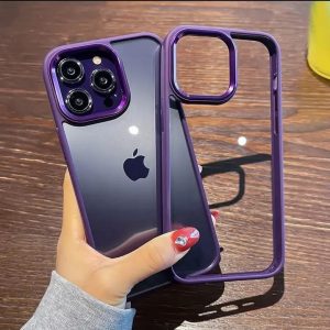 Purple Camera Armor Transparent Case