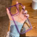 Clear Shockproof Purple Bumper Phone Case