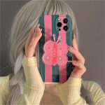 Cartoon Butterfly Bracket Stripes Phone Case