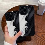 Black and White Splicing Pattern Soft Shockproof Case