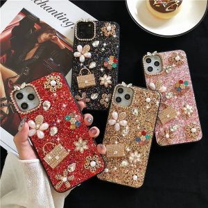 Soft Tpu Back 3D Rhinestones Phone Case For iPhone