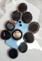Black Stone Agate Pop Sockets