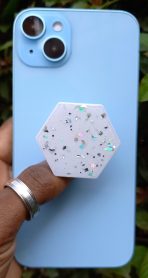 Hexagon Glittered Pop Socket - Image 2