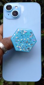 Hexagon Glittered Pop Socket - Image 3