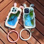 Rabbit Mirror Silicone Wristband Phone Case