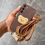 Samsung S23 Plus Brown Bear Crossbody Phone case