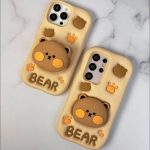 3D Bear Gripped Silicone Phone Case