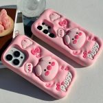3D Piggy Pink Silicone Case