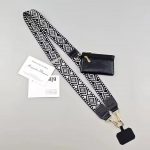 Black & White Detachable Crossbody Lanyard Set