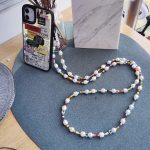 Pearl Beaded Colorful Phone Crossbody Lanyard