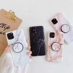 Marble Silicone Pop Socket Case