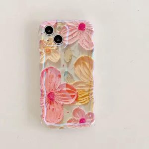 Pink Flowers Laser Phone Case