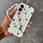 Black Flower Charmed iPhone 16 Case