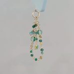 Golden Green Crystal Phone Charm - Image 2