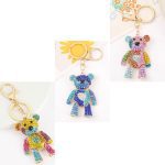 Luxury Rhinestone Teddy Bear Keychain