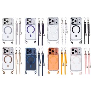 Shockproof Transparent iPhone Case With Detachable Phone Lanyard