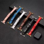 Luxury Croc Embossed Leather Strap for Apple Watch