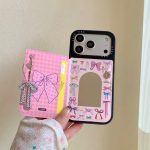 Pink Bow Card Mirror Case