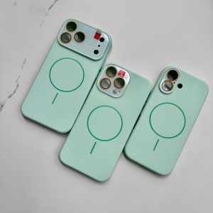 Magnetic Lens Protection Silicone Case- Mint Green