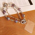 Purple Holographic Beaded Charm