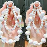 White Pearl Iridescent Phone Charm