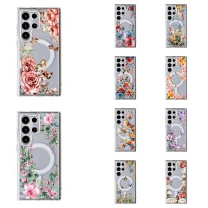 S26 Ultra MagSafe Clear Floral Prints