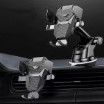 2-in-1 Car Phone Holder With Air Vent Clip & Suction Mount
