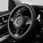 O-Shaped Black- PU Leather Perforated Patchwork Steering Wheel Cover