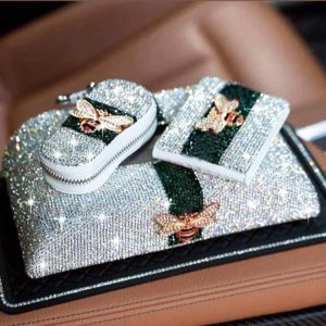 White- Car Tissue Box Set (KeyBag+ Card Bag)