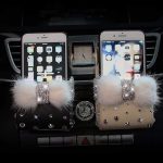 Crystal Faux Fur Air Vent Organizer