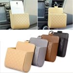 Leather Car Air Vent Storage Holder