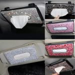 Crystal Car Sun Visor Tissue Box
