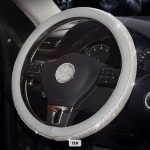 O-Shaped Grey Rhinestone Bling Steering Wheel Cover