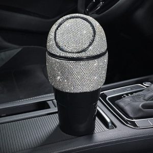 Rhinestone Car Trash Can