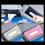Plain Colored Visor Car Tissue Box