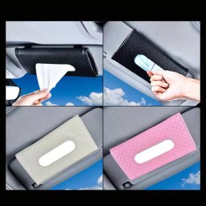 Plain Colored Visor Car Tissue Box