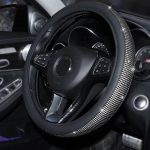 O-Shaped Black Rhinestone Bling Steering Wheel Cover