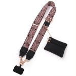 Black Pink Detachable Crossbody Lanyard Set