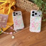 Floral Phone Case With Phone Charm