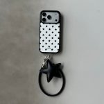 Black Star Phone Case With Wrist Strap