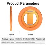 Dual Magnetic Phone Stand & Ring Grip|Ultra-Slim 360° Rotatable MagSafe Compatible Desk Kickstand for iPhone & Android - Image 8