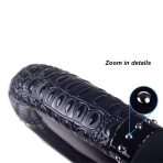 Luxury Blue Crocodile PU Leather Steering Wheel Cover with Silver Rivet Studs - Image 4