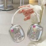 3D Silver Bow Chrome AirPods Max Case - Image 2