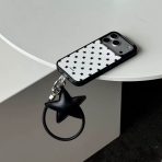 Black Star Phone Case With Wrist Strap